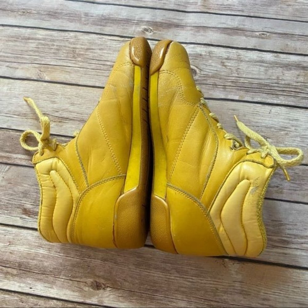 Vintage 80s Retro Yellow Jazzercise Hightop Athletic Shoes - Picture 3 of 11